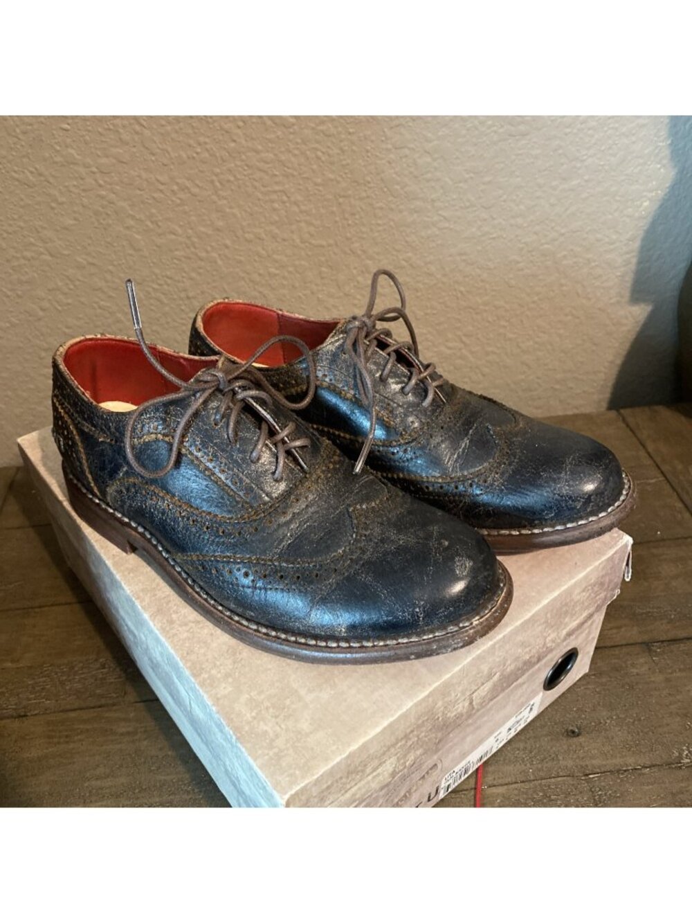 Women’s Bed Stu Lita Loafers 6  Distressed Boho Lace up